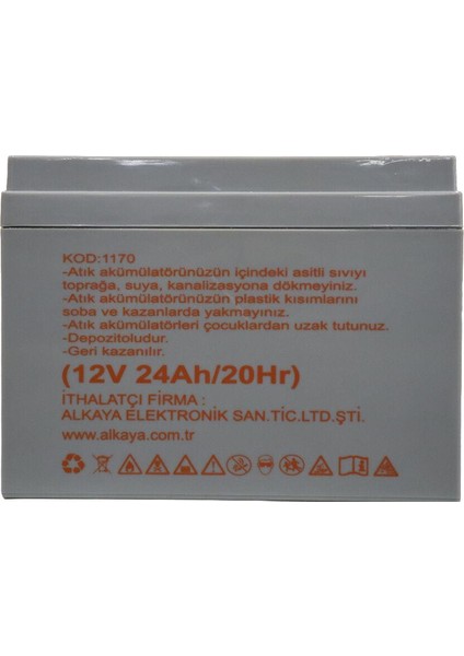12V 24AH Jel Akü (K.2) modelleri