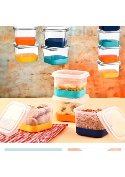 550 ml Silikon Tabanlı Bas Çıkar Buzdolabı ve Derin Dondurucu Saklama Kabı | Sızdırmaz Düzenleyici Kap modelleri