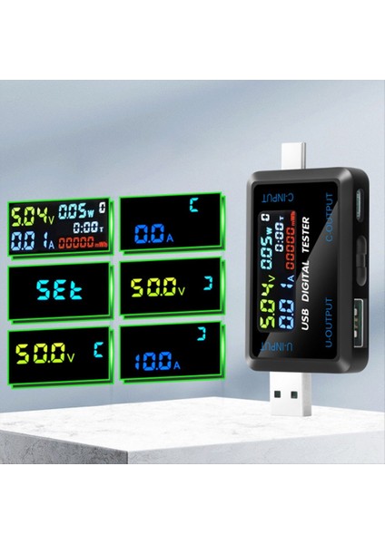 USB Tip-C Test Cihazı Dc Dijital Voltmetre Amperimetro Akım Voltaj Amper Ammetre Dedektörü Güç Bankası Şarj Cihazı Göstergesi (Yurt Dışından) fırsatları