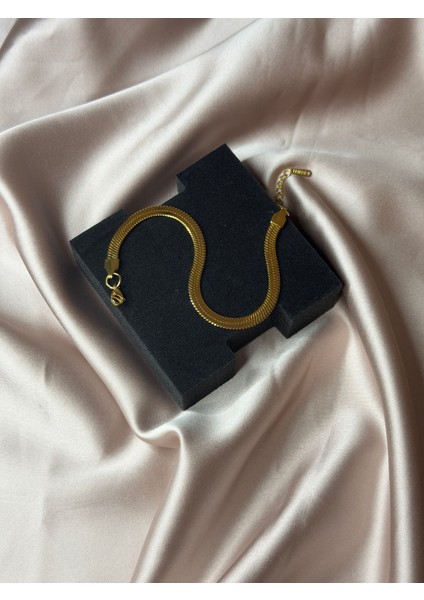 Italyan Zincir Ezme Gold Renkli Bileklik