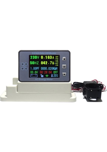 2 4 Inç Kablosuz Voltaj Ölçer Kiti AC100A Voltmetre Güneş Araç Pil Şarjı Coulometre Kapasite Güç Monitörü (Yurt Dışından)