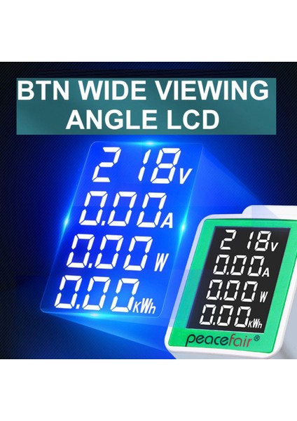 3x Peacefair Din Demiryolu Güç Enerji Ölçer Kwh Metre Wattmetre Çok Dijital Ampermetre Voltmetre Ac 50-300V 100A (Yurt Dışından) fırsatları