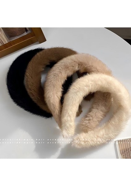 Yeni Kalınlaşmış ve Genişletilmiş Paragraf Peluş Saç Bandı Tavşan Saç Kadın Sonbahar ve Kış Kürk Geniş Yan Yüksek Kafatası Üst Kafa Bandı Saç Demeti Beyaz Saç Kartı (Yurt Dışından) modelleri