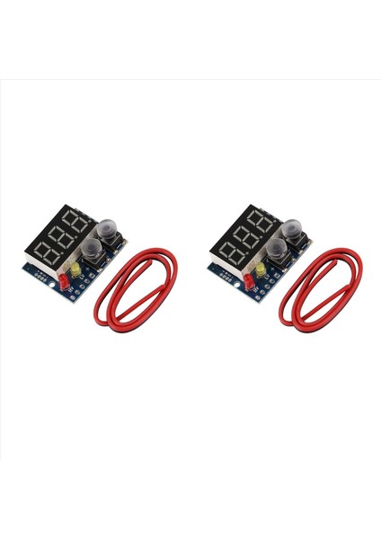 2x Dc 0-100V LED Dijital Voltmetre Buzzer Alarm Pil Göstergesi 5V 12V 24V Voltaj Ölçer Test Cihazı Şarj Monitörü (Yurt Dışından)