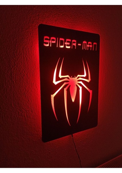 Spiderman Açma Kapama Düğmeli LED Işıklı Duvar Tablosu fiyatları