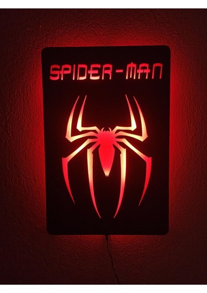 Spiderman Açma Kapama Düğmeli LED Işıklı Duvar Tablosu modelleri