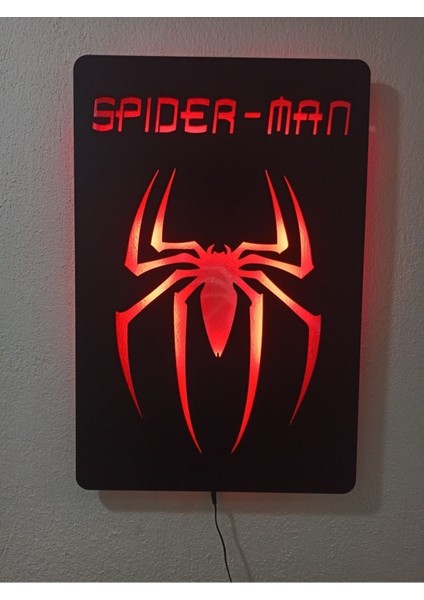 Spiderman Açma Kapama Düğmeli LED Işıklı Duvar Tablosu fırsatları