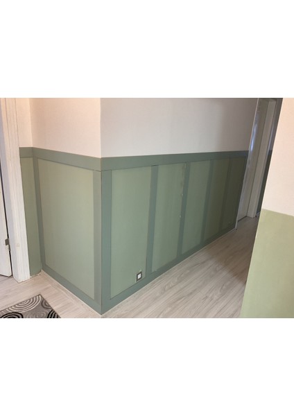 Iskandinav Dekoratif Duvar Çıtası, Tek Yüz Beyaz Ahşap Tek Yüz Boyanabilir Ham Mdf