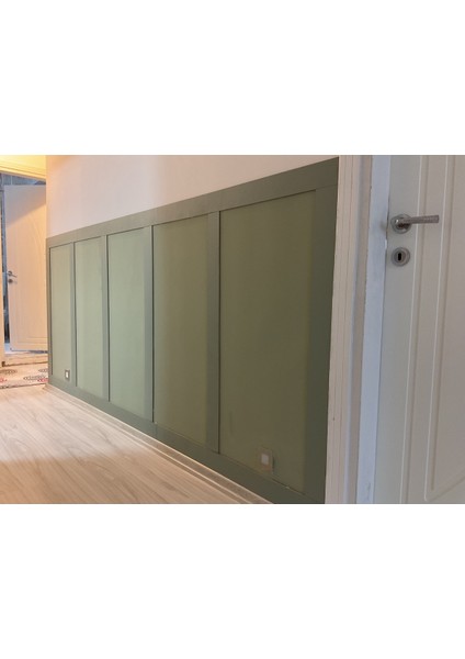 Iskandinav Dekoratif Duvar Çıtası, Tek Yüz Beyaz Ahşap Tek Yüz Boyanabilir Ham Mdf