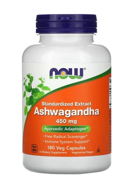 Now Ashw Extract 450MG. / 180 Vcaps.