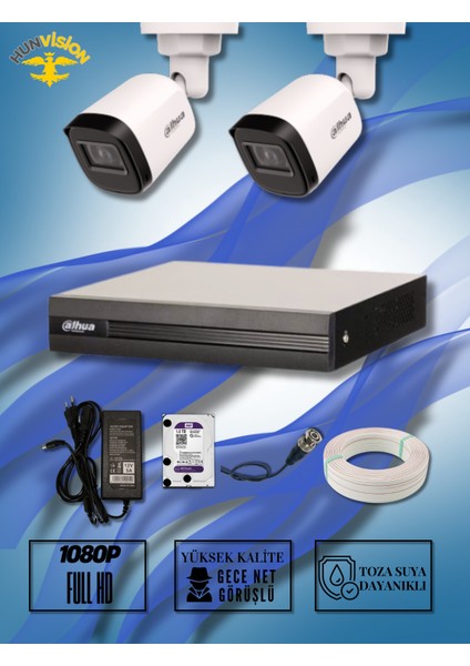 2mp 2kameralı Hdcvı Set