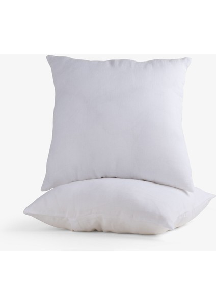 Lona Keten Düğmeli Kırlent Kılıfı 2'li 40x40 Kırık Beyaz fırsatları