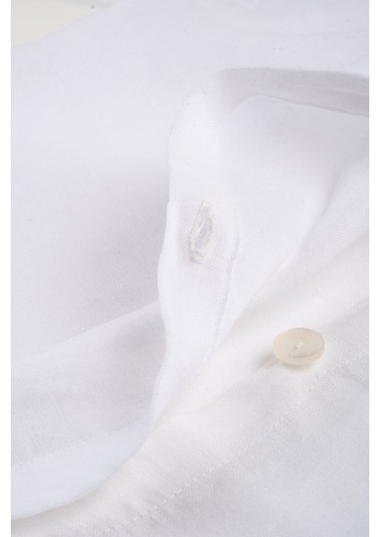 Lona Keten Düğmeli Kırlent Kılıfı 2'li 40x40 Kırık Beyaz