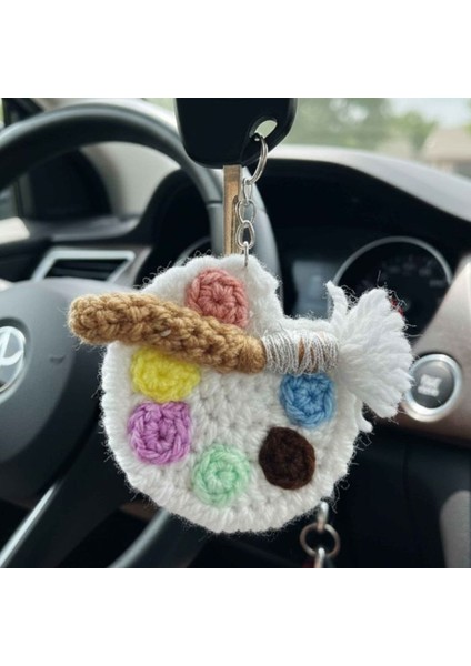 5477 El Yapımı Palet Temalı Örgü Anahtarlık