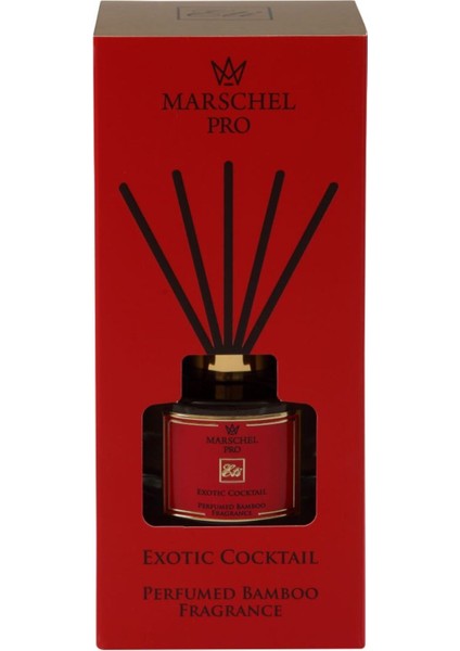 Marshel Pro Cocktail Çubuklu Koku Cam Şişe 50 ml