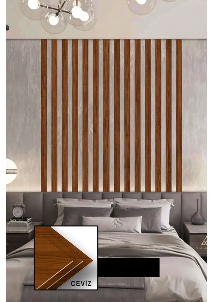 Ceviz Duvar Çıtası 1 Paket (5 Adet) 100 x 5 cm Dekoratif Şerit Duvar Çıtası Boyanabilir Mdf fiyatları