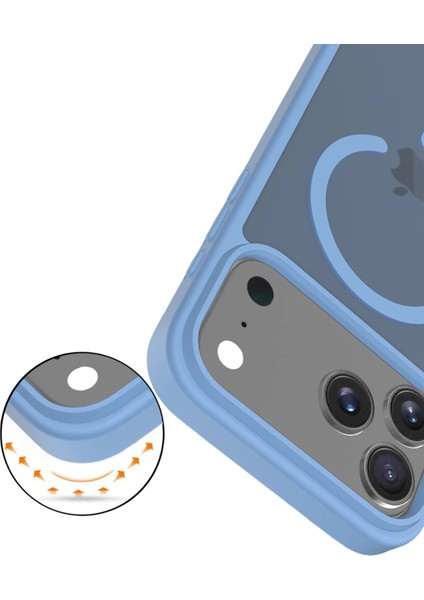 Apple iPhone 17 Pro Max Jota Magsafe Kapak - Açık Mavi
