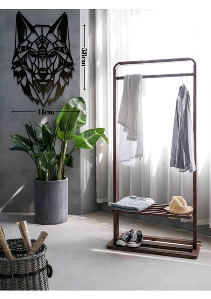 Duvar Dekorasyonu Mdf Kurt Tablosu 58X41CM fiyatları