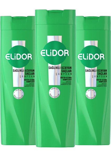 Superblend Saç Bakım Şampuanı Sağlıklı Uzayan Saçlar Biotin Argan Yağı Arjinin 400 ml X3