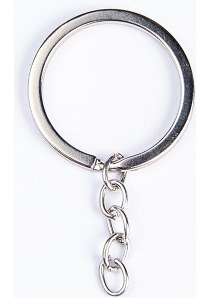 Zincirli Anahtarlık Halkası Makrome Anahtarlık Gümüş Renk 25 Adet fiyatları