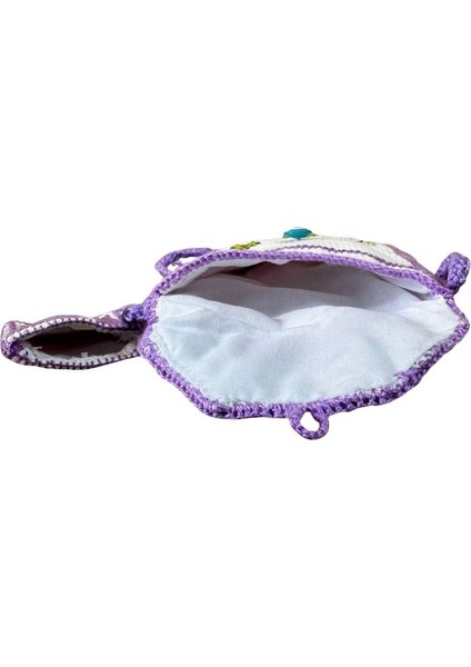 8657 El Yapımı Doğa Temalı Kanaviçe Mini Çapraz Çanta