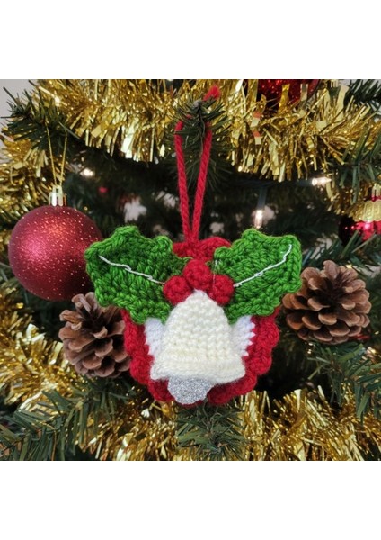 3131 El Yapımı Çan Temalı Örgü Yılbaşı Süsü