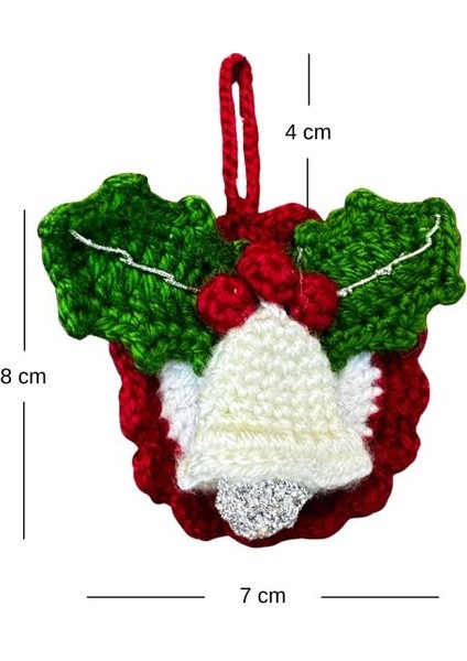 3131 El Yapımı Çan Temalı Örgü Yılbaşı Süsü fiyatları