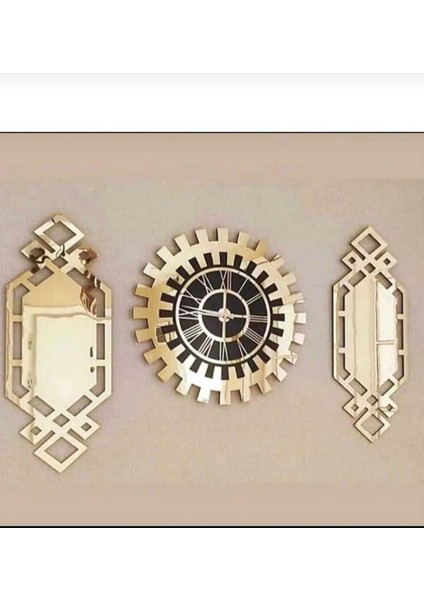 Xl Büyük Boy Dekoratif Duvar Saati 3 Lü Set