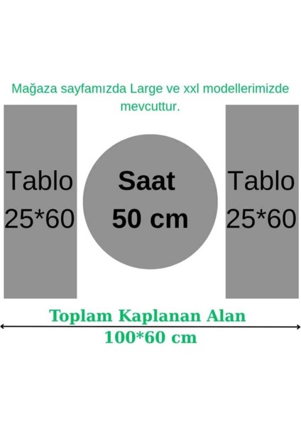 Xl Büyük Boy Dekoratif Duvar Saati 3 Lü Set modelleri