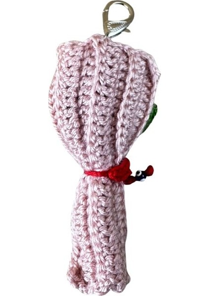 9449 El Yapımı Gül Temalı Örgü Mini Anahtarlık fırsatları