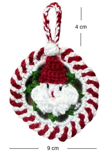 3412 El Yapımı Noel Baba Figürlü Örgü Yılbaşı Süsü fiyatları