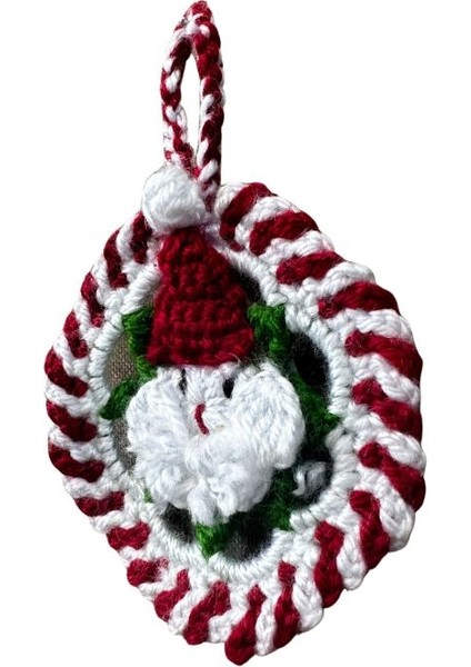 3412 El Yapımı Noel Baba Figürlü Örgü Yılbaşı Süsü modelleri