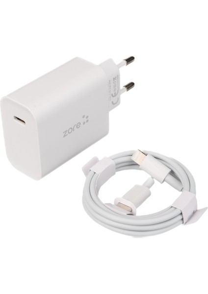 ​​zore Xmac Serisi X7 Type-C To Lightning Ev Şarj Aleti 20W - Beyaz fırsatları