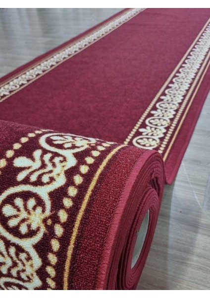 Varaklı Protokol Halısı Kaymaz Taban Jel Yolluk Kapı Önü Paspası 100CM Bordo fiyatları