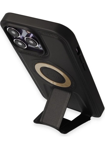 Apple iPhone 13 Pro Max Kılıf Merkür Magneticsafe Standlı Kapak - Siyah fırsatları