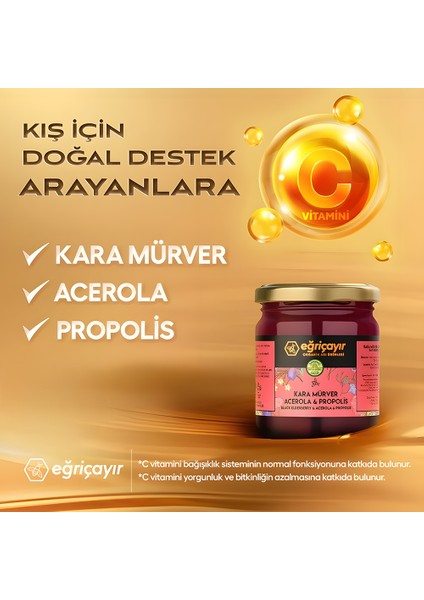Kara Mürver + Acerola + Propolis + Ham Bal 225G modelleri