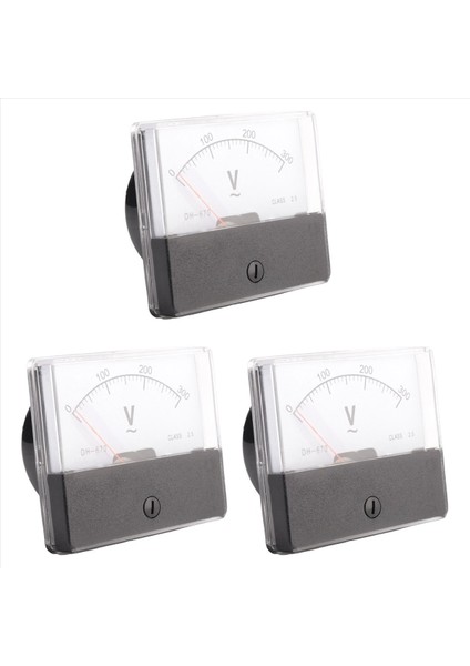3x Dikdörtgen Ac 0-300V Gösterge Analog Voltaj Panel Ölçer Voltmetre DH670 (Yurt Dışından)