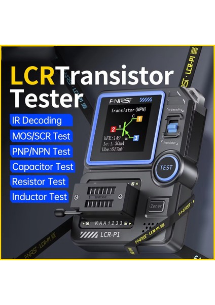 Fnirsi Lcr-P1 Transistör Test Cihazı Multimetre Triot Esr Npn Pnp Mosfet Smd Kapasitans Direnci Çok Fişli Test Cihaz (Yurt Dışından) fiyatları
