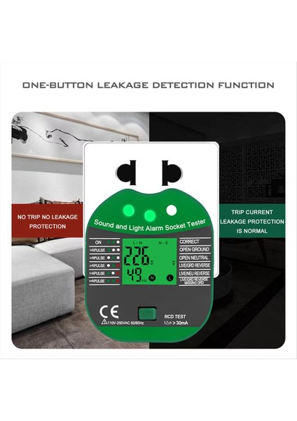 Soket Test Merkezi Pro Voltaj 30MA Rcd Sızıntı Testi Akıllı Dedektörü Sıfır Hat Fiş Polarite Faz Kontrol Aracı Abd Fiş B B (Yurt Dışından) modelleri