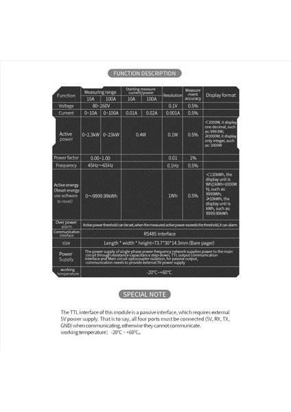 4x 10A Pzem 004T 3 0 Wattmetre Kwh Metre Volt Amp Akım Test Modülü Arduino Ttl Için Dijital Çok Fonksiyon Ölçer (Yurt Dışından) modelleri