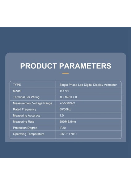 Tomzn Din Ray Tek Faz Voltaj Ölçer Ac 40-500V Modüler Voltmetre Göstergesi LED Dijital Ekran Voltmetre Şeffaf (Yurt Dışından) modelleri