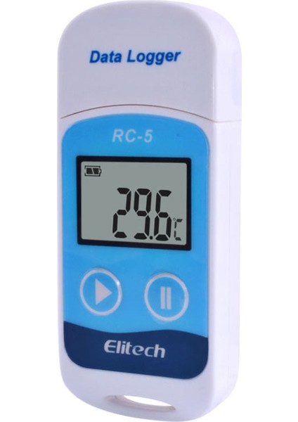 Elitech Rc-5 Depo Depolama Soğutucu Taşıma Laboratuvarı Için Yüksek Hassas Dijital USB Sıcaklık Veri Oturum Açıcısı (Yurt Dışından)