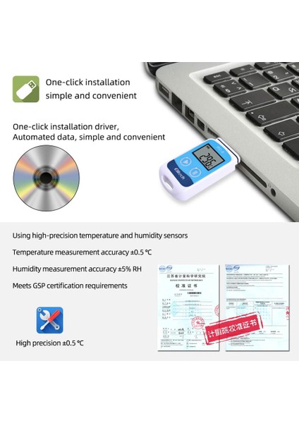 Elitech Rc-5 Depo Depolama Soğutucu Taşıma Laboratuvarı Için Yüksek Hassas Dijital USB Sıcaklık Veri Oturum Açıcısı (Yurt Dışından) modelleri