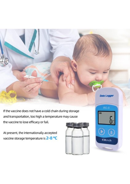 Elitech Rc-5 Depo Depolama Soğutucu Taşıma Laboratuvarı Için Yüksek Hassas Dijital USB Sıcaklık Veri Oturum Açıcısı (Yurt Dışından) fırsatları