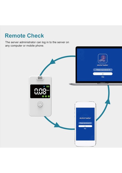 Breathalyzer Bluetooth Bağlantı ile Sınıf Doğruluk-Alkol Test Cihazı Kişisel Ev Için Dijital Mavi LCD Ekran (Yurt Dışından) modelleri