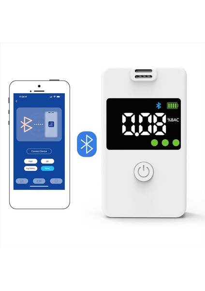 Breathalyzer Bluetooth Bağlantı ile Sınıf Doğruluk-Alkol Test Cihazı Kişisel Ev Için Dijital Mavi LCD Ekran (Yurt Dışından) fırsatları