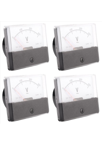4x Dikdörtgen Ac 0-300V Gösterge Analog Voltaj Panel Ölçer Voltmetre DH670 (Yurt Dışından)