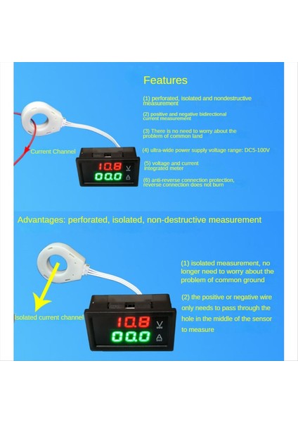 Salon Ammetre Voltmetre Dc 0-300V 400A Pil Monitörü LED Dijital Akım Voltaj Metre 12V 24V 36V 48V 60V Araba (Yurt Dışından) modelleri