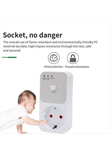 Koruyucu Voltaj Rölesi Elektrik Soketi Buzdolabı Voltajı Koruyucu Ev Cihazı Ab Fişi Için Çok Fonksiyonlu (Yurt Dışından) modelleri