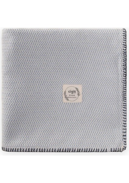 Çoban Dikişli Battaniye 93X100 cm (+/- 3 cm ) Mavi